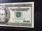 Vintage Series 1996  20 Dollar Bill Federal Reserve Note Error Cut Uncirculated