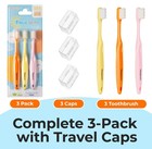 Toddler Toothbrush Age 2-4  Nano Toothbrush Kids Soft 3 Pack  Assorted 