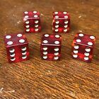 Vintage Translucent Cherry Red Bakelite Dice  Set Of 5