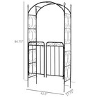 2 1m 85  Metal Garden Arbor Arch W  Gate Backyard Decor Climbing Planter Frame