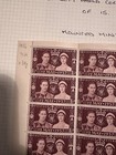 Gb 1937 Kgvi Coronation 1  d Stamp Block Of 15 Top Left Hand Corner Mh