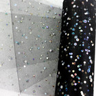 Laser Sequin Glitter Tulle Rolls 6 Inch X 10 Yards  30 Feet  Black Tulle Rolls F