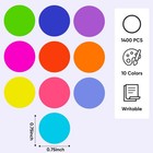 1400 Pcs Color Coding Labels Circle Dot Stickers  Easy Peel Round Color Codin   