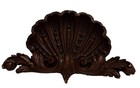 9  Carved Rococo Rocaille Wood Shell Pediment Picture Over The Door Topper