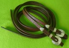 Moran Hand Engraved Silver Buckle 7  Harness Leather Show Split Reins great Cond
