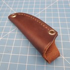 Fixed Blade Knife Sheath Brown Leather Belt Case 4 75 x3 25  Neck Made In Usa