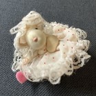 Vintage 1970s Russ Berrie Miniature Plush Mouse Ornaments Pair 2010 Korea