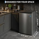1 1 3 1 Cu Ft  Garvee Mini Upright Freezer Standing Food Storage Stainless Steel
