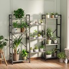 Triple Bookshelf Bookcase W  11 Open Display Shelves Wide Book Shelf Book Case