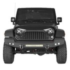 Full Width Front Bumper W  D-rings   Led Lights For 2007-2018 Jeep Wrangler Jk