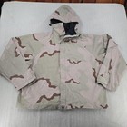 Vintage Us Army Chemical Protective Jacket Mens Large Beige Desert Camo Nced