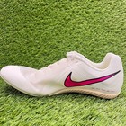 Nike Air Zoom Rival Mens Size 9 5 White Pink Track   Field Spikes Cleats Shoes