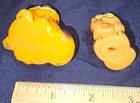 Vintage 1981 Garfield Figurine pencil Topper Toy Made In Hong Kong Set Of 2