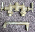 Vtg Brass Hot   Cold Faucet Mixing Valve Royal 7  Spout 3 1 2  Mounting Studs
