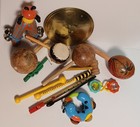 Lot Of 12 Misc  Toy Percussion Hand Instruments  Shakers - Free Shipping