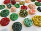 43 Fancy Vintage Large Lot Plastic Buttons