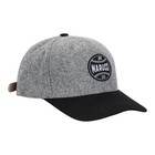 Marucci Clubhouse Flatbill Leather Strap Baseball softball Hat - Gray black