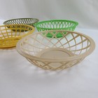  5  Vintage Plastic Baskets - Retro Diner Serving Dishes  clean 
