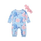 Newborn Infant Baby Girls Long Sleeve Romper Jumpsuit Bodysuit Clothes Outfits