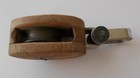 Vintage Wooden Mariner Sailing Block 1 2  D Bronze Sheave Oal 5 3 4 