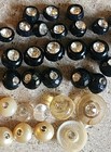 Estate Lot Vintage Jewel   Rhinestone Button Lot Black   White