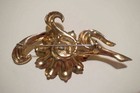 Antique Big Statement Coro Gold Filled Art Nouveau Flower Brooch