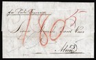 Malta Cover 1855 To Atene Par Poste Francaise 5d Prepaid P 180 Lepta Arr Z1237