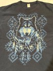 Vintage Wolf Dreamcatcher Native American Print T-shirt