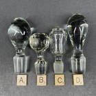 Vintage Glass Bottle Stopper Decanter Topper Clear Crystal Replacement U Choose
