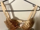 Vintage Victoria s Secret Second Skin Satin Padded Bra 36d Gold Bronze Zebra Y2k