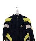 Boys Adidas Sz Medium Zip Up Windbreaker Lined Navy Blue White   Yellow  i