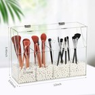 Vevitts Acrylic Makeup Organizer  Clear Cosmetic Brush Storage Box 4 Holders