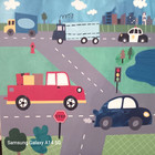 Oopsy Daisy Fine Art For Kids Canvas Print Transportation Busy Roads Car 21 x21 