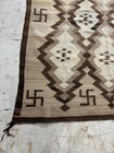 Antique 1930s Large Navajo Rug Native American Indian Whirling Logs 73x58 5   