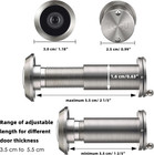 Tg2814yg-sn Solid Brass Ul Listed 220-degree Door Viewer With Heavy Duty Privacy