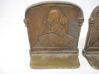 Vintage Snead   Co Shakespeare Relief Cast Iron Bookends Small Bronze Pair