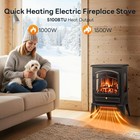 Electric Fireplace Stove 5100 Btu Heating Electric Fireplace Heater  1500w 22in