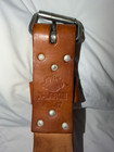 Altus Weight Lifting Belt X-large 42-47 Heavy Leather Brown 2-prong Silver 4   