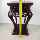 Vtg Antique Openwork Carved Wooden Flower Stand Brown For Interior Decoration