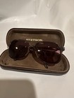 Vtg 80s Stetson Zyloware Eyeglasses Frames Aviator Oversize Sunglasses W Case
