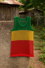 Men s 100  Cotton Mesh Marina String Vest   Authentic Jamaican Marina  Assorted 