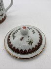 Famille Rose Porcelain Lidded Mug     Vintage Chinese Floral Tea Coffee Cup