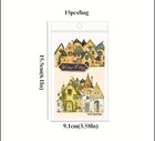 15pcs Vintage Quirky Cottage Stickers- Scrapbooking  Journal  Diy Crafts   Cards