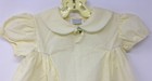 Vintage Girls Toddlers Infant Yellow Dress W Ribbon Flower
