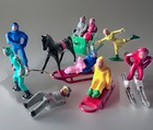 Barclay Lead Figures 13 Winter Lot Skiers Skaters Sleding Carriage 1930 s - 40 s