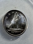 1957 Canada 10 Cents Proof Like Graded Ms 66 By Anacs