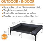 Dog Cot Cooling Indoor Outdoor Elevated Cot Hammock Dog Bed With Removable