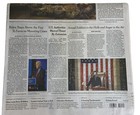 New York Times Newspaper Thu January 14 2021 Donald Trump Impeached 2nd Time Nyt