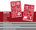 Exotic Wildlife Animal Crest Pattern Glass Etching Stencils Reusable Armour Etch