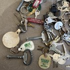 Lot Vintage Keys Keychains Padlock Automotive House Equipment Skeleton Brass